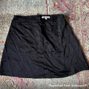 Reformation Black Mini Skirt